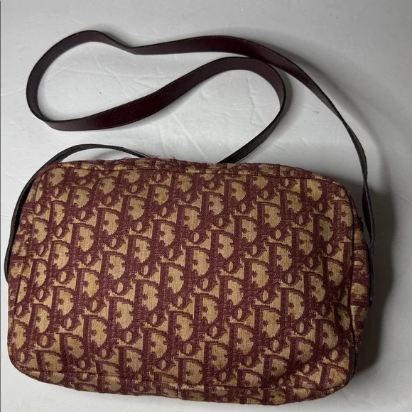 Dior Maroon and Tan Crossbody Bag - Picture 2 of 10